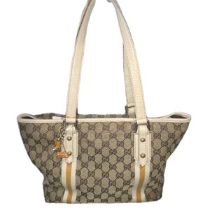 Vintage Gucci Beige and Cream Tote Bag